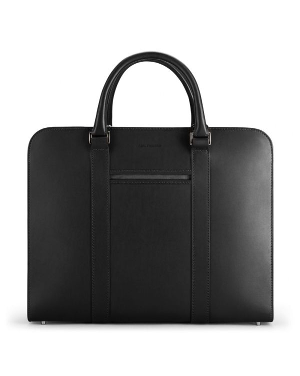 Palissy Double - Wide Leather Briefcase