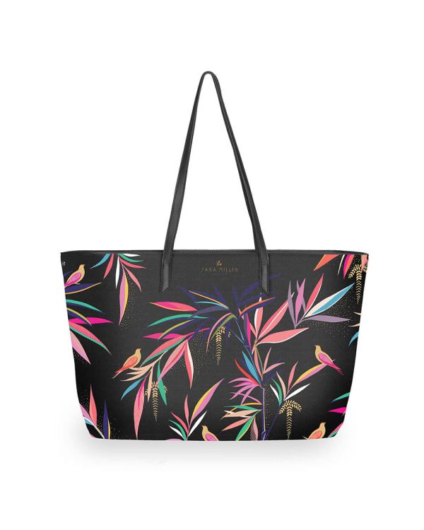 Large Tote Bags - Black Bamboo