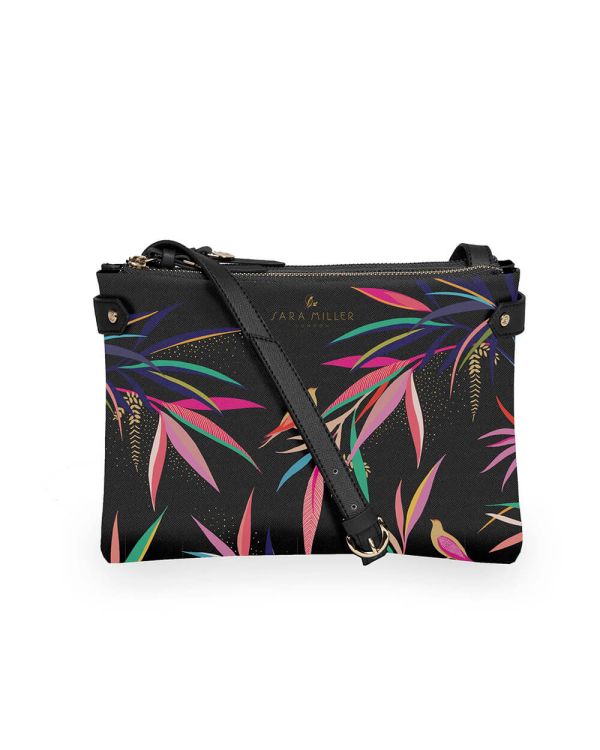 Zip Crossbody Bags Black Bamboo