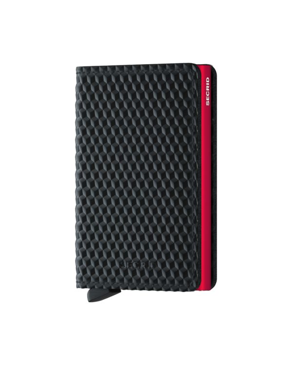 Slim Wallet - Cubic Black/ Red