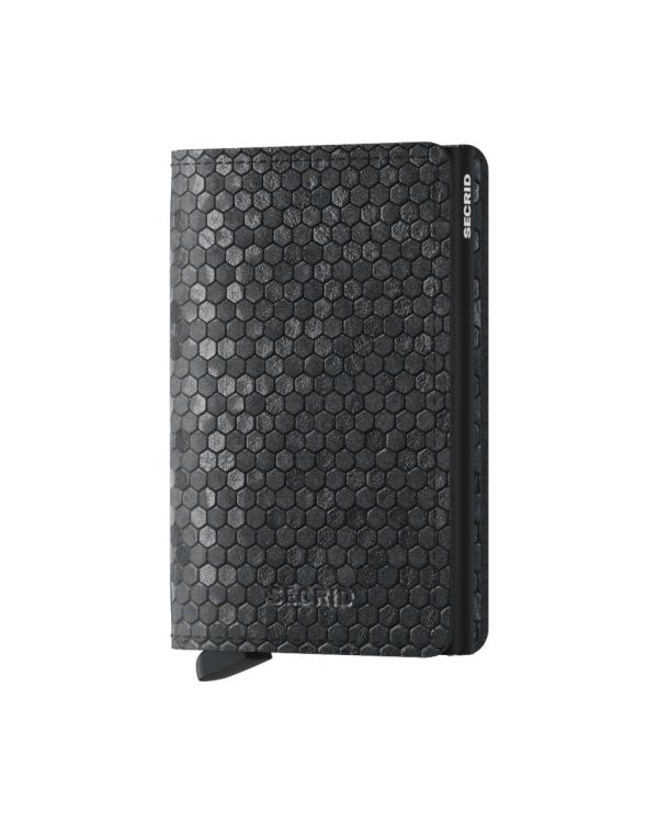 Slim Wallet - Hexagon Black