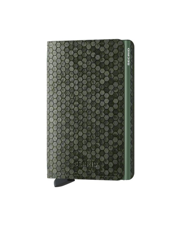 Slim Wallet - Hexagon Green