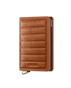 Slim Wallet - Emboss Lines Cognac