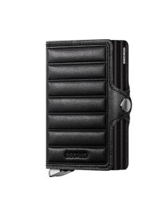 Twin Wallet - Emboss Lines Black