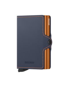 Twin Wallet - Matte Wallets Night Blue & Orange